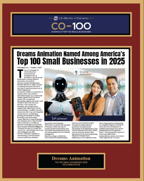CO-100 Honoree Plaque